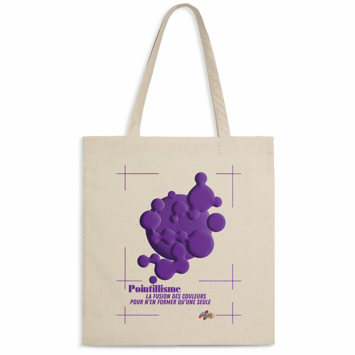 Image back Tote-bag léger - Tableau 3D - Fusion Coloré