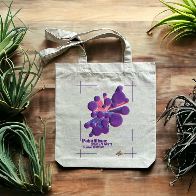 Image front Tote-bag - Tableau 3D - Points Iconiques