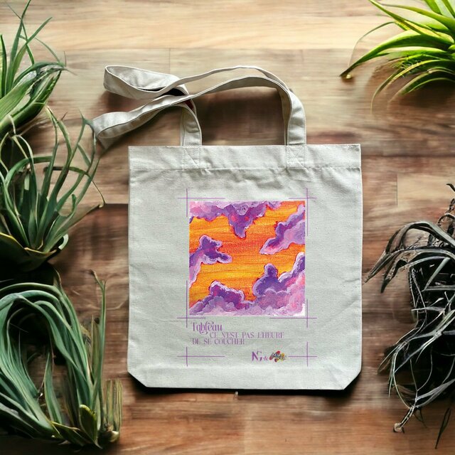 Image front Tote-bag - Tableau - Pas l'heure du couché