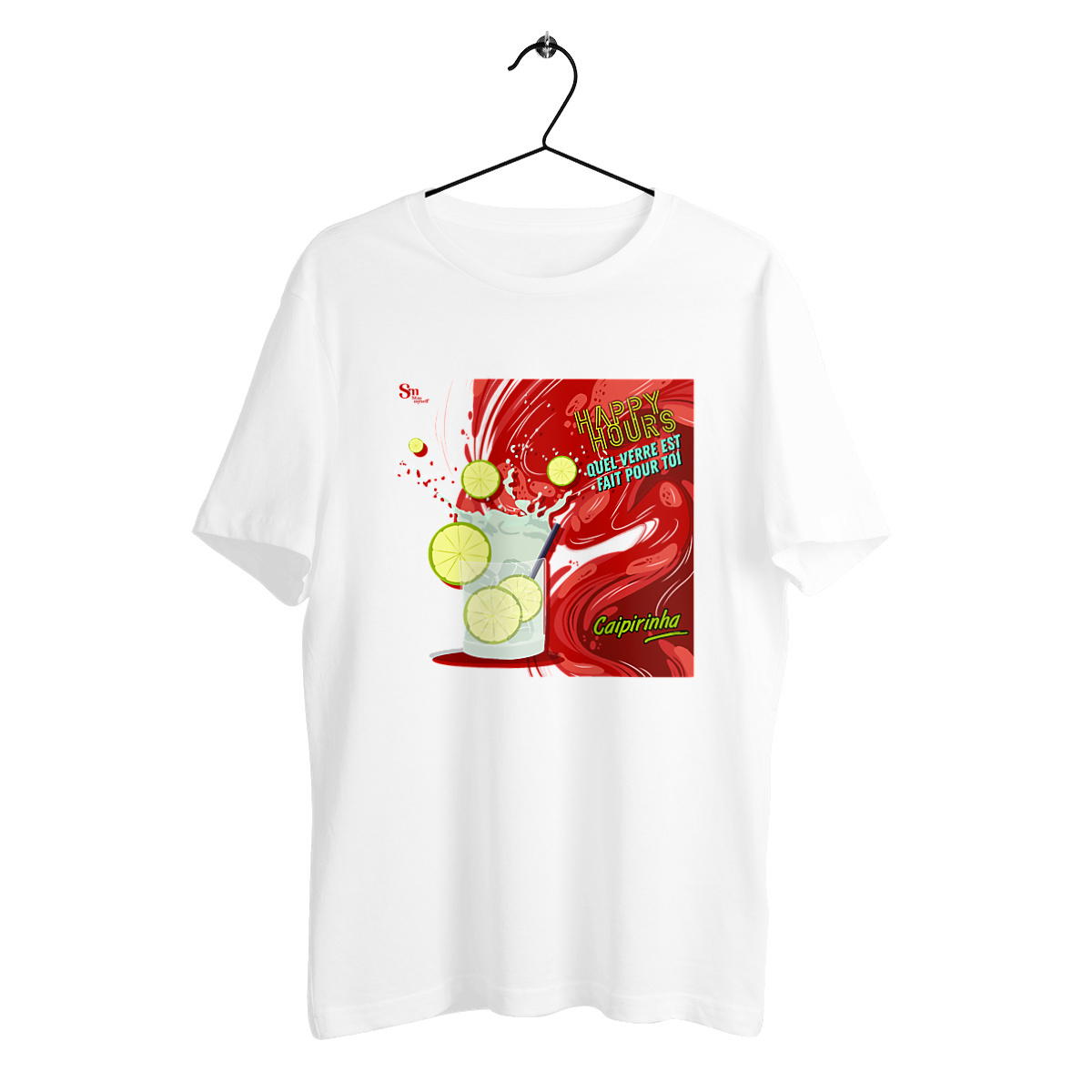 Image back T-shirt épais - Happy Hours - Caipirinha