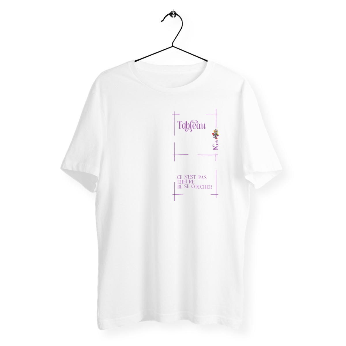 Image back T-shirt - Tableau - Pas l'heure du couché