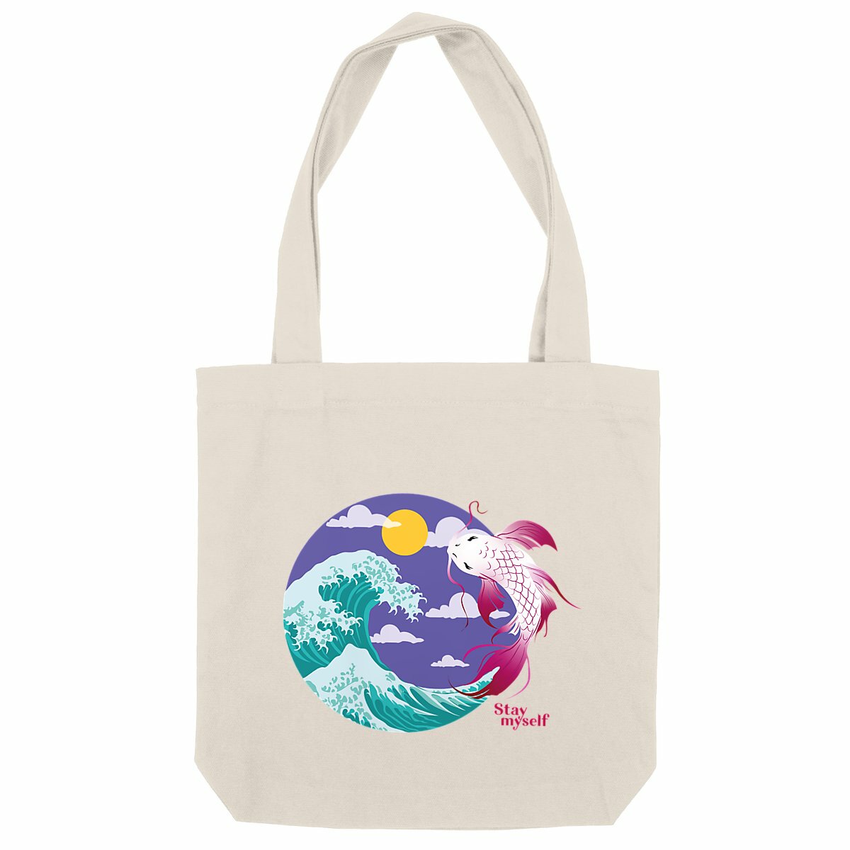 Image back Tote-bag - Circle Carpe Koi