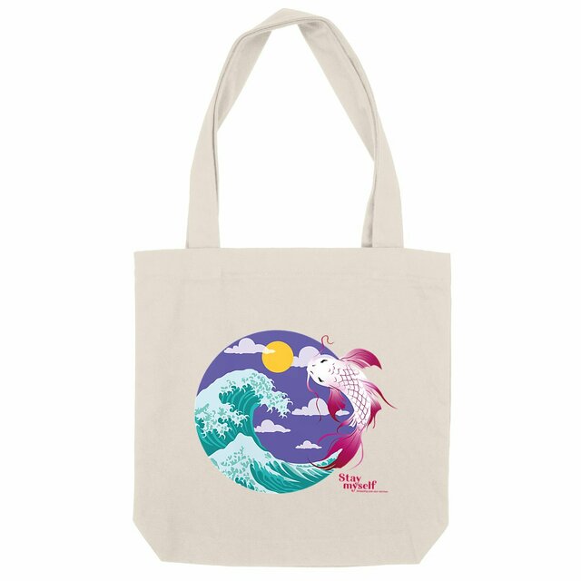 Image back Tote-bag - Circle Carpe Koi