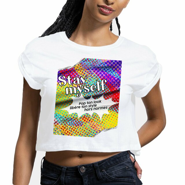Image front Crop Top - Stay myself 2.0