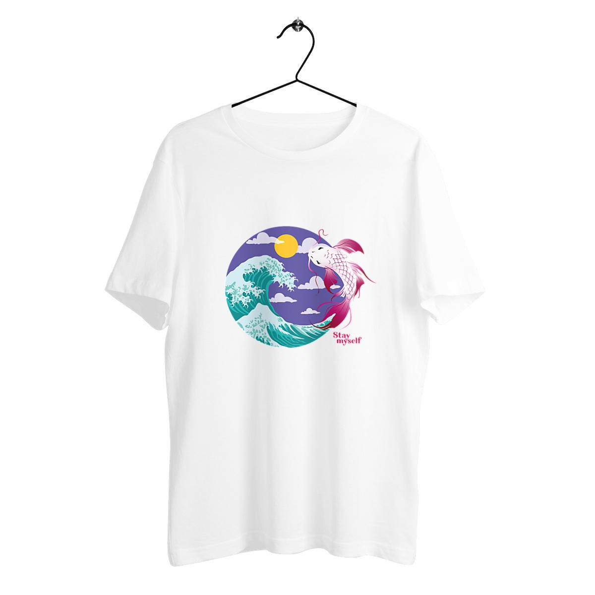 Image back T-shirt épais - Circle Carpe Koi