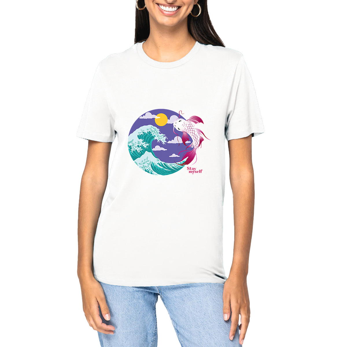 Image front T-shirt épais - Circle Carpe Koi