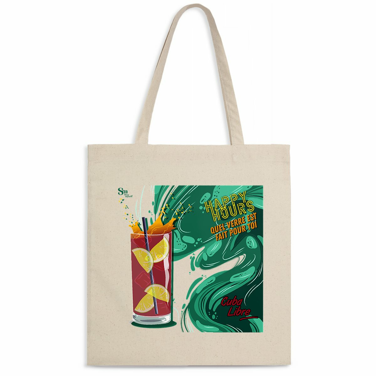 Image back Tote-bag léger - Happy Hours - Cuba Libre