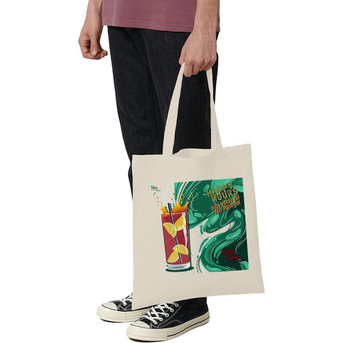 Image front Tote-bag léger - Happy Hours - Cuba Libre