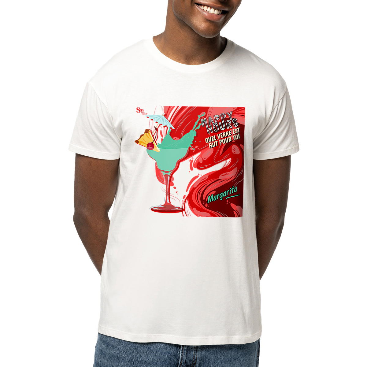 Image front T-shirt - Happy Hours - Margarita