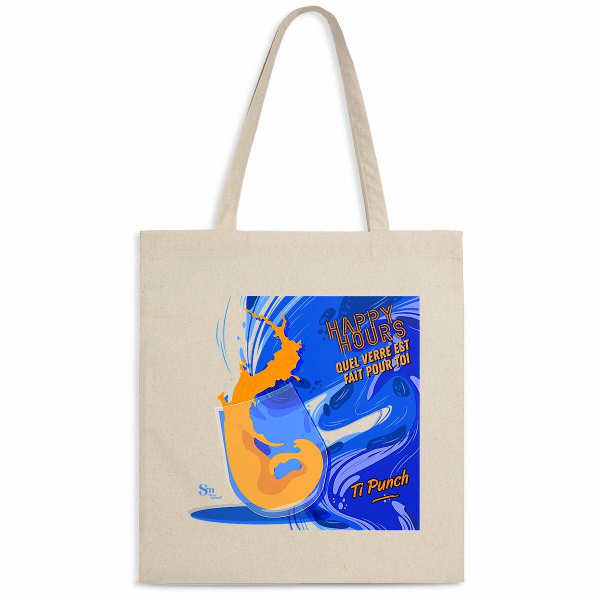 Image back Tote-bag léger - Happy Hours - Ti punch 
