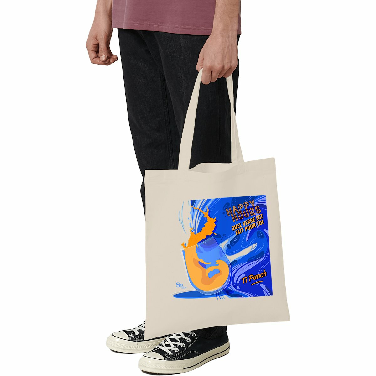 Image front Tote-bag léger - Happy Hours - Ti punch 