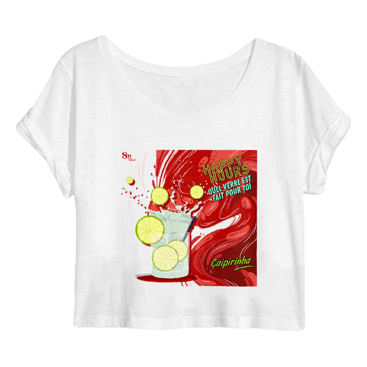Image back Crop Top - Happy Hours - Caipirinha