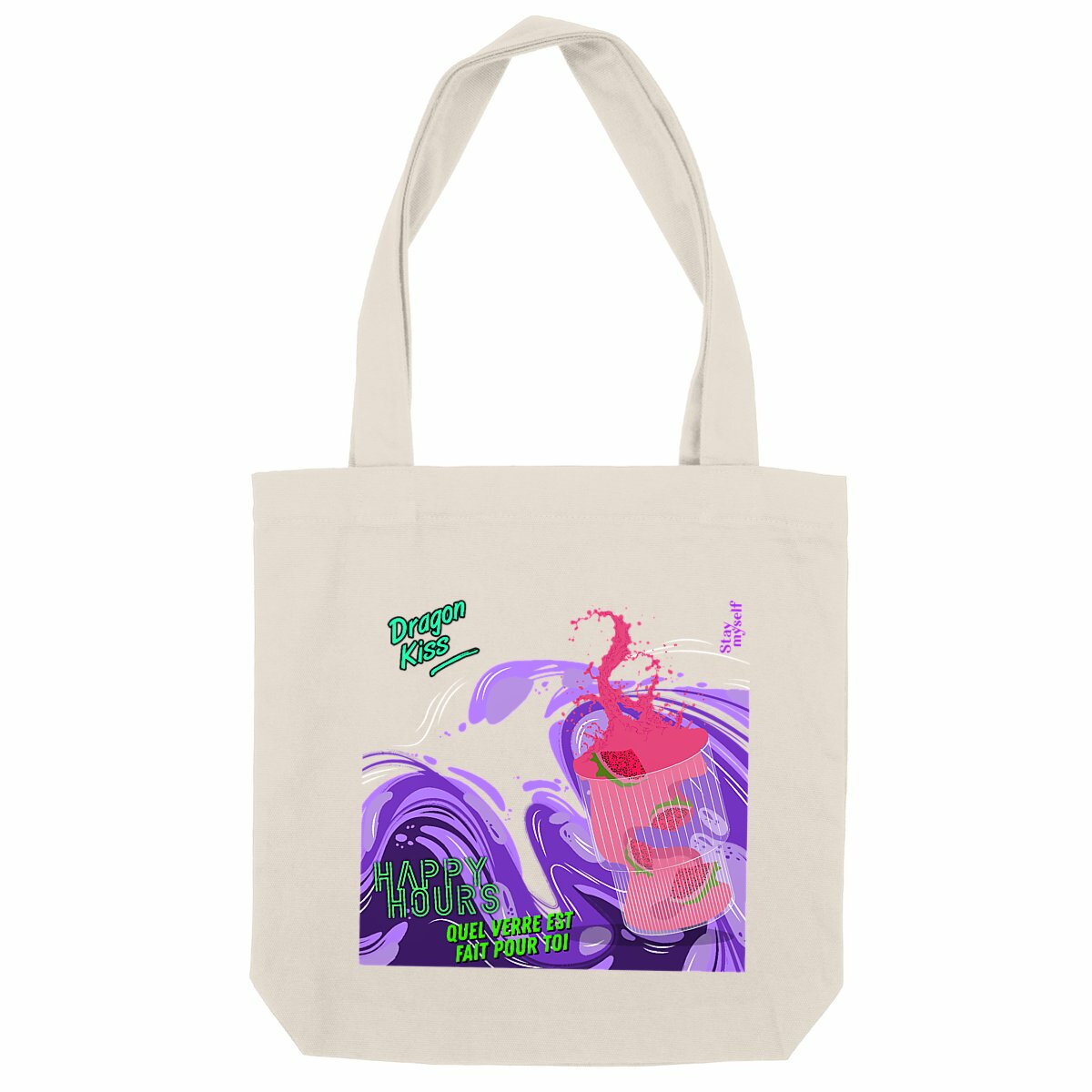 Image back Tote-bag - Happy Hours Mocktails - Dragon Kiss
