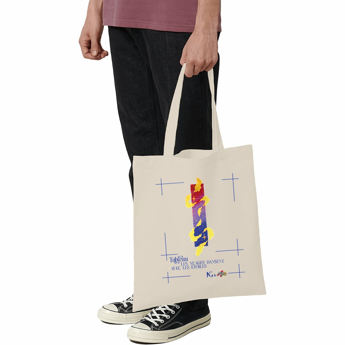 Image front Tote-bag léger - Tableau - Dansons sous les Etoiles