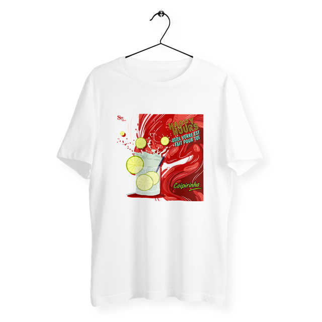 Image back T-shirt - Happy Hours - Caipirinha