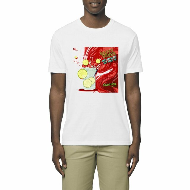 Image front T-shirt - Happy Hours - Caipirinha