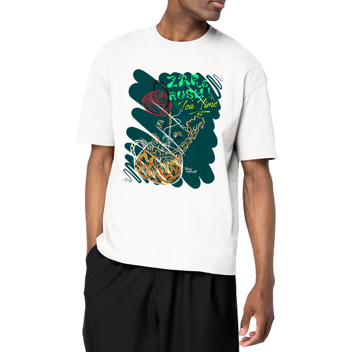 Image front T-shirt Oversize - ZAP le Rush - Tea Time