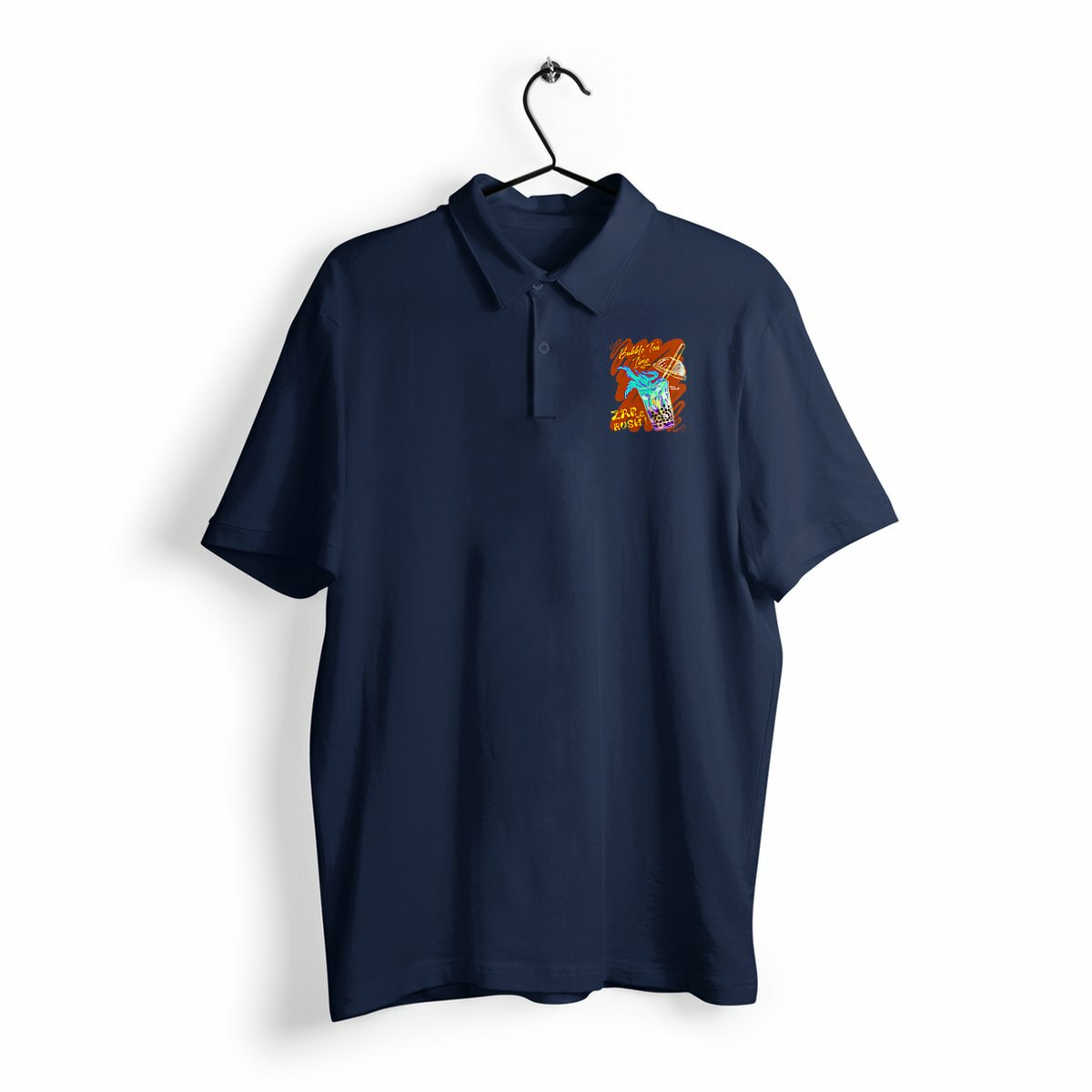 Image back Polo Homme - ZAP le Rush - Bubble Tea Time