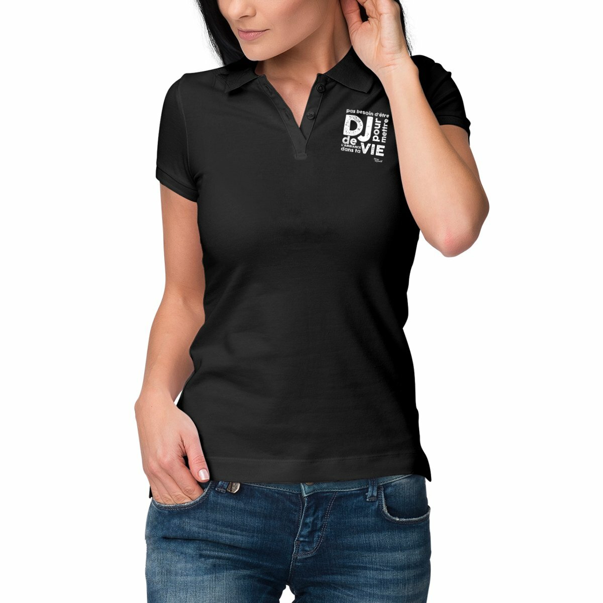 Image front Polo Femme - DJ White