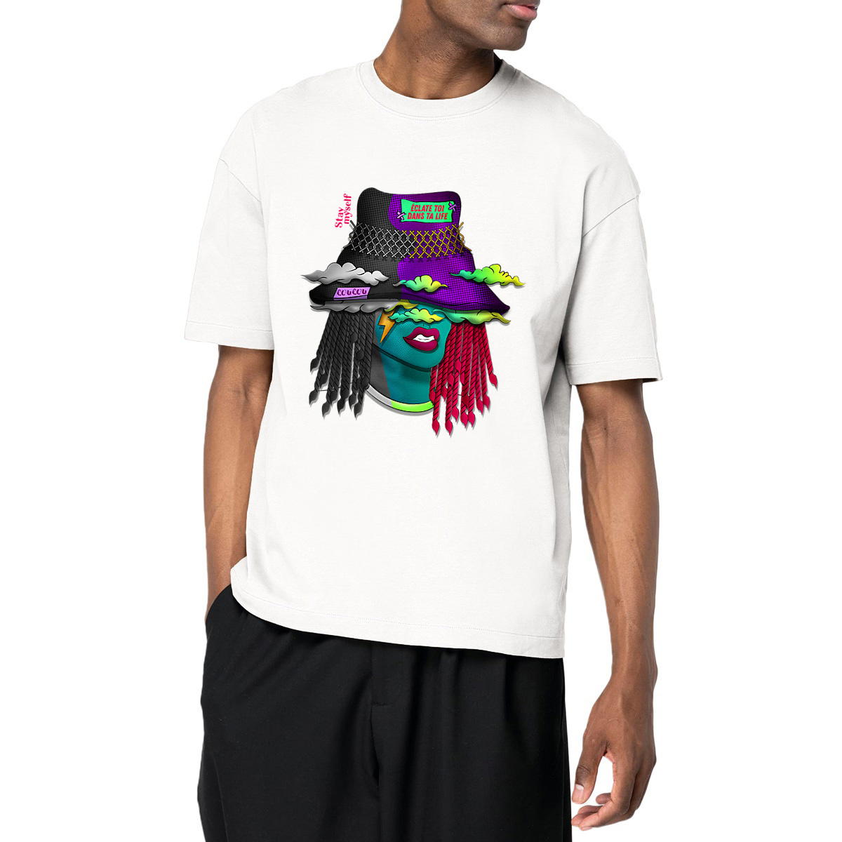 Image front T-shirt Oversize - Color ta Life