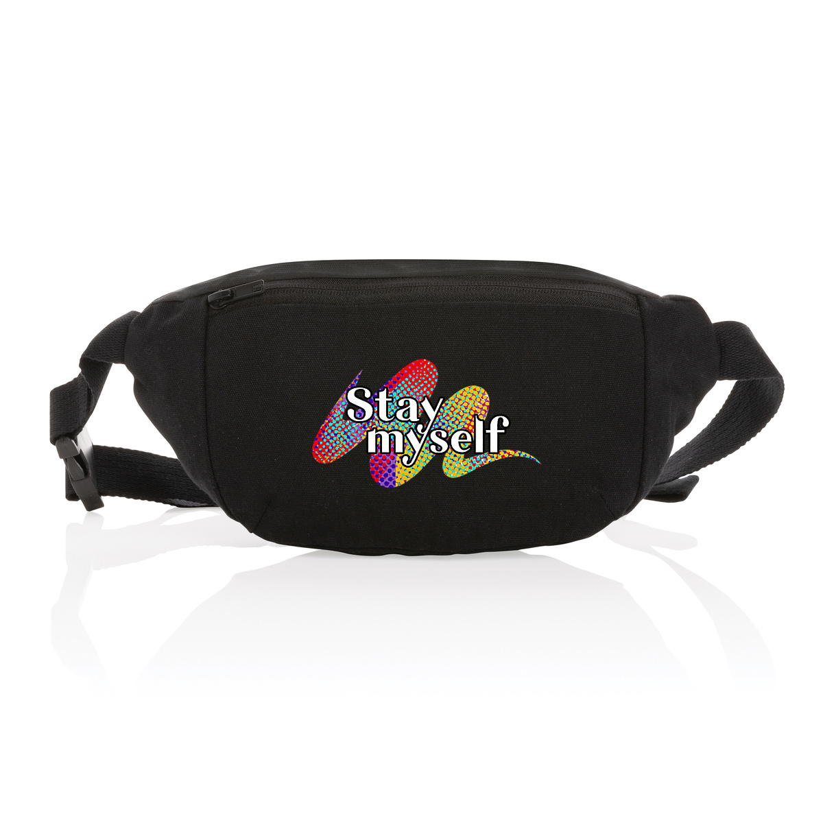 Image back Sac banane en toile - Stay myself Signature