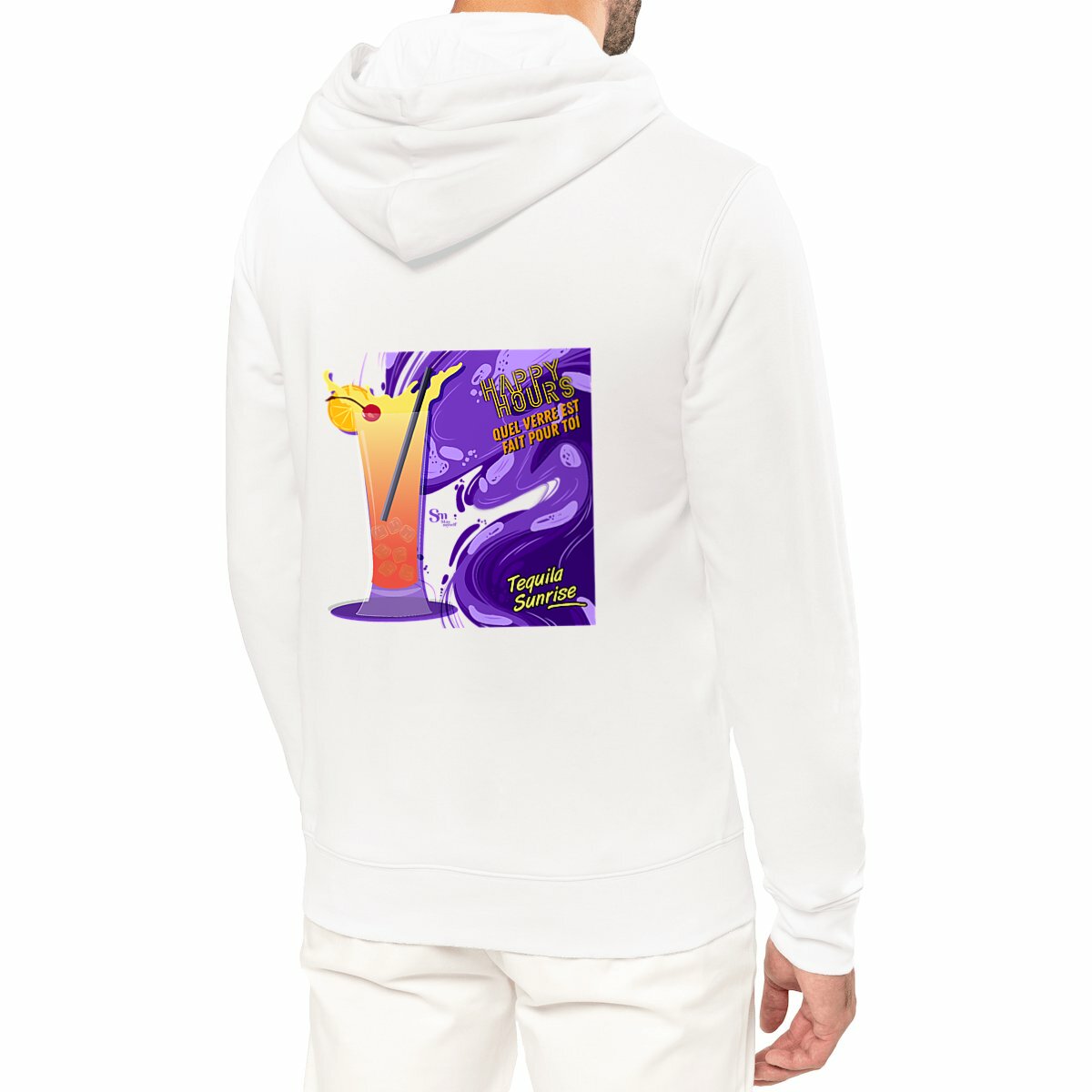 Image front Sweat à capuche - Happy Hours - Tequila Sunrise