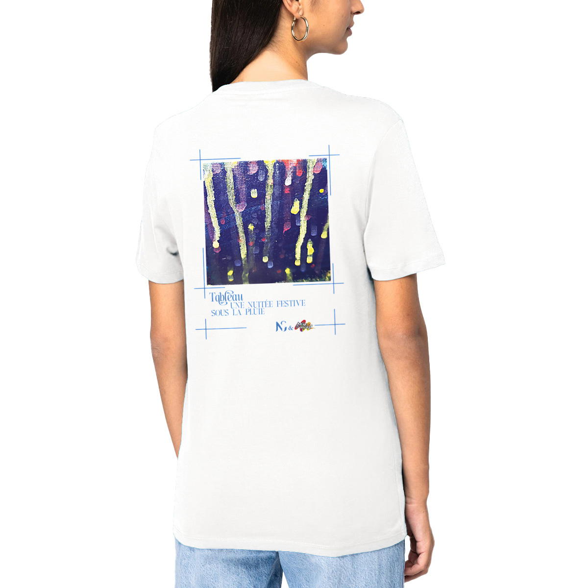 Image front T-shirt épais - Tableau - Pluie Festive