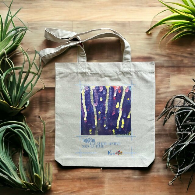 Image front Tote-bag - Tableau - Pluie Festive