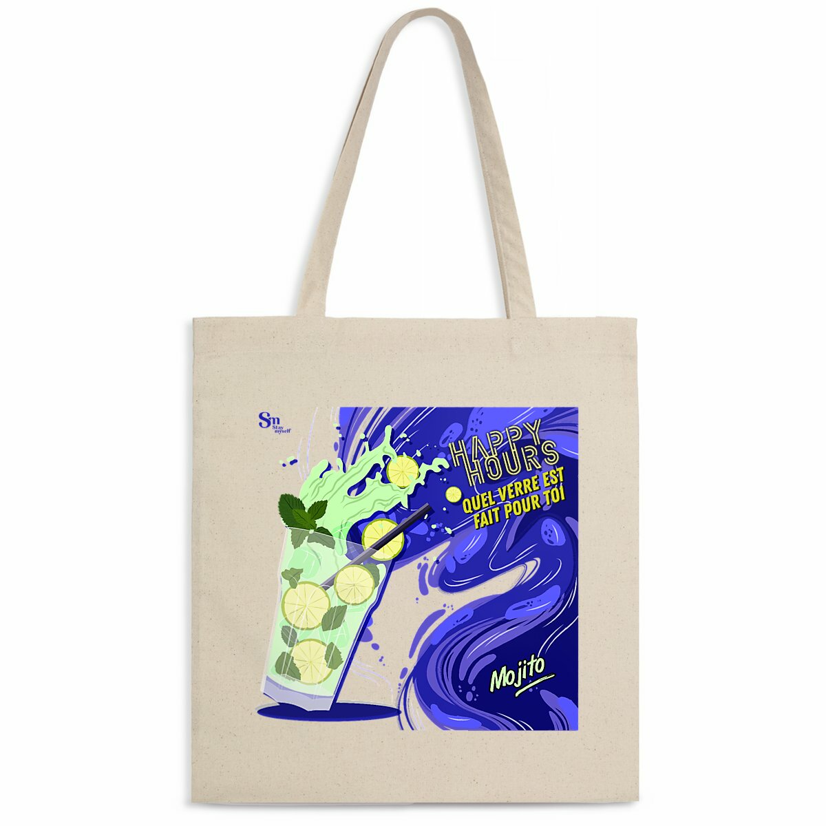 Image back Tote-bag léger - Happy Hours - Mojito