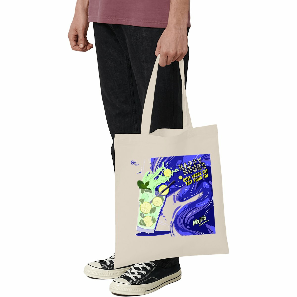 Image front Tote-bag léger - Happy Hours - Mojito