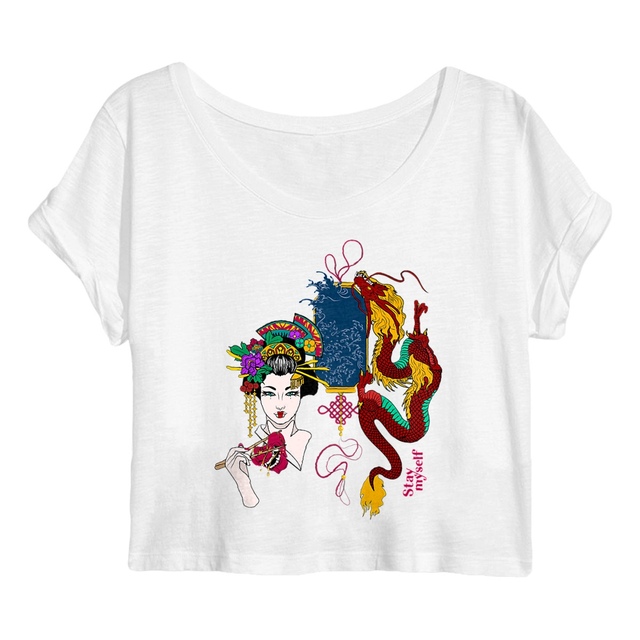 Image back Crop Top - Traditionnel Japonais