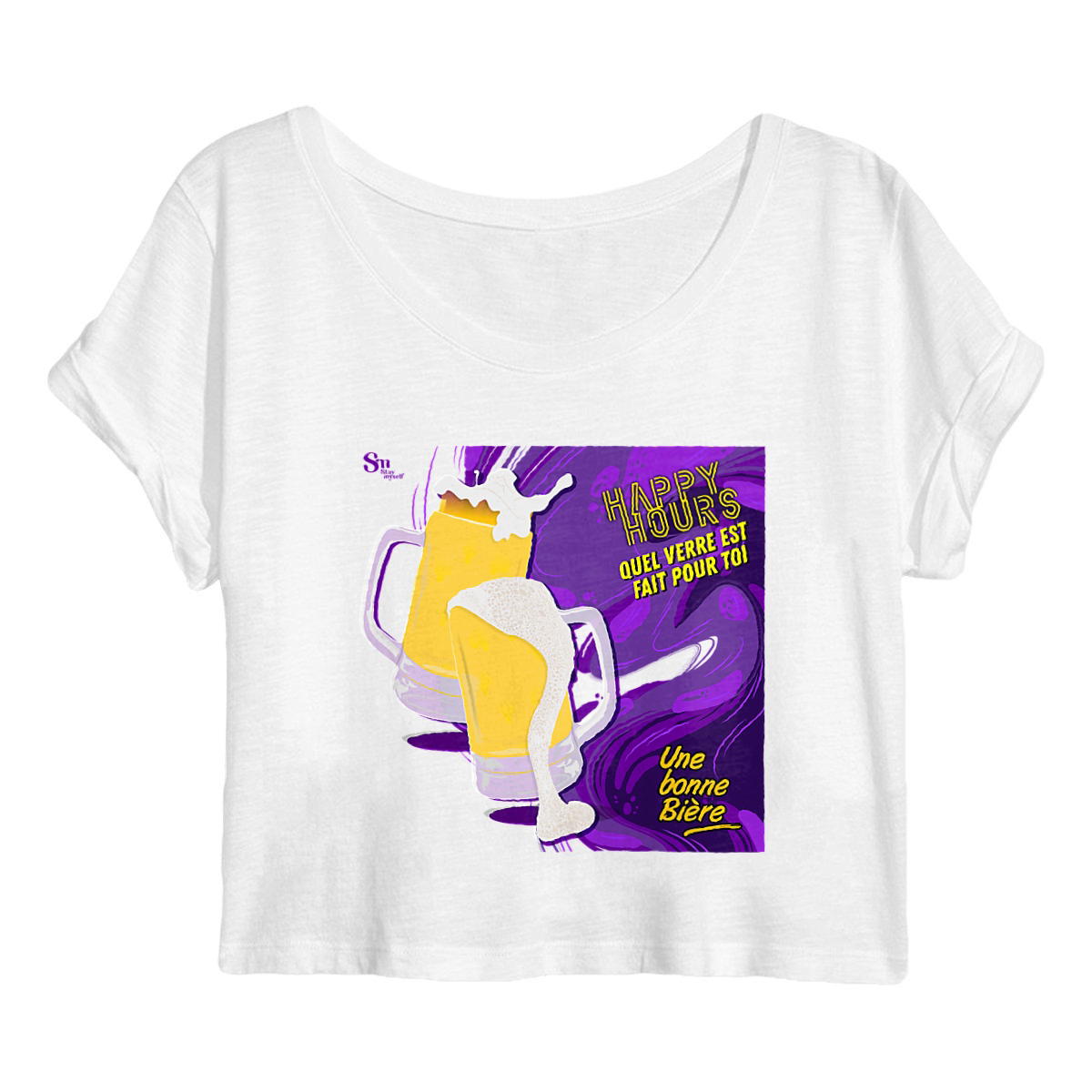 Image back Crop Top - Happy Hours - Bière