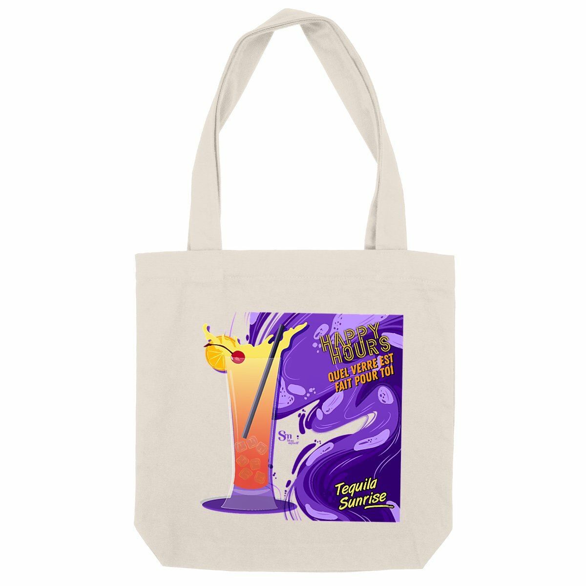 Image back Tote-bag - Happy Hours - Tequila Sunrise