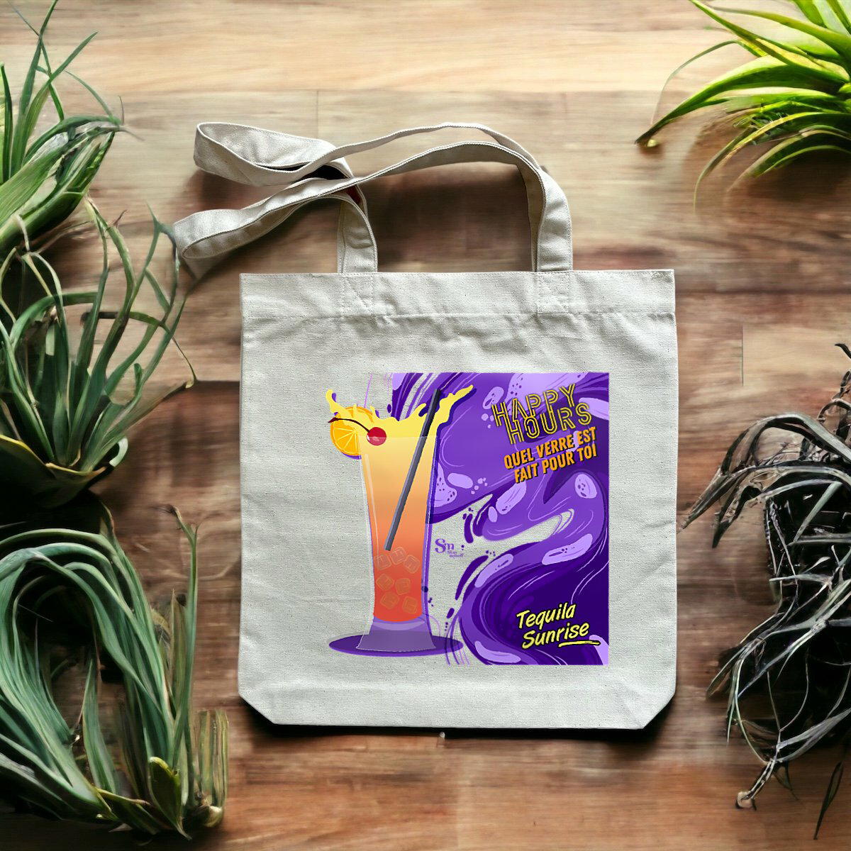 Image front Tote-bag - Happy Hours - Tequila Sunrise