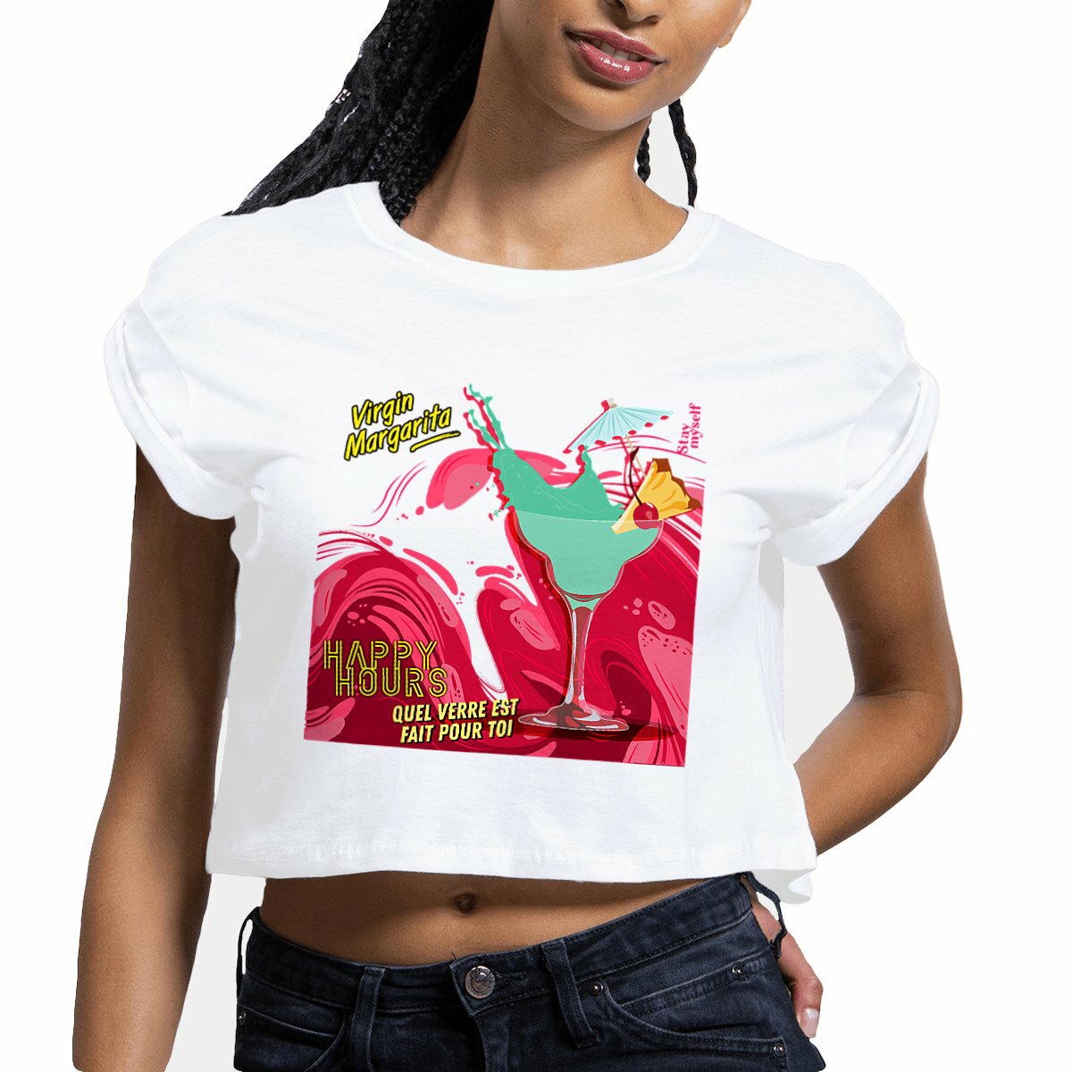 Image front Crop Top - Happy Hours Mocktails - Virgin Margarita