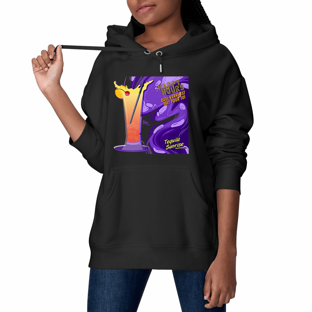 Image front Sweat épais - Happy Hours - Tequila Sunrise