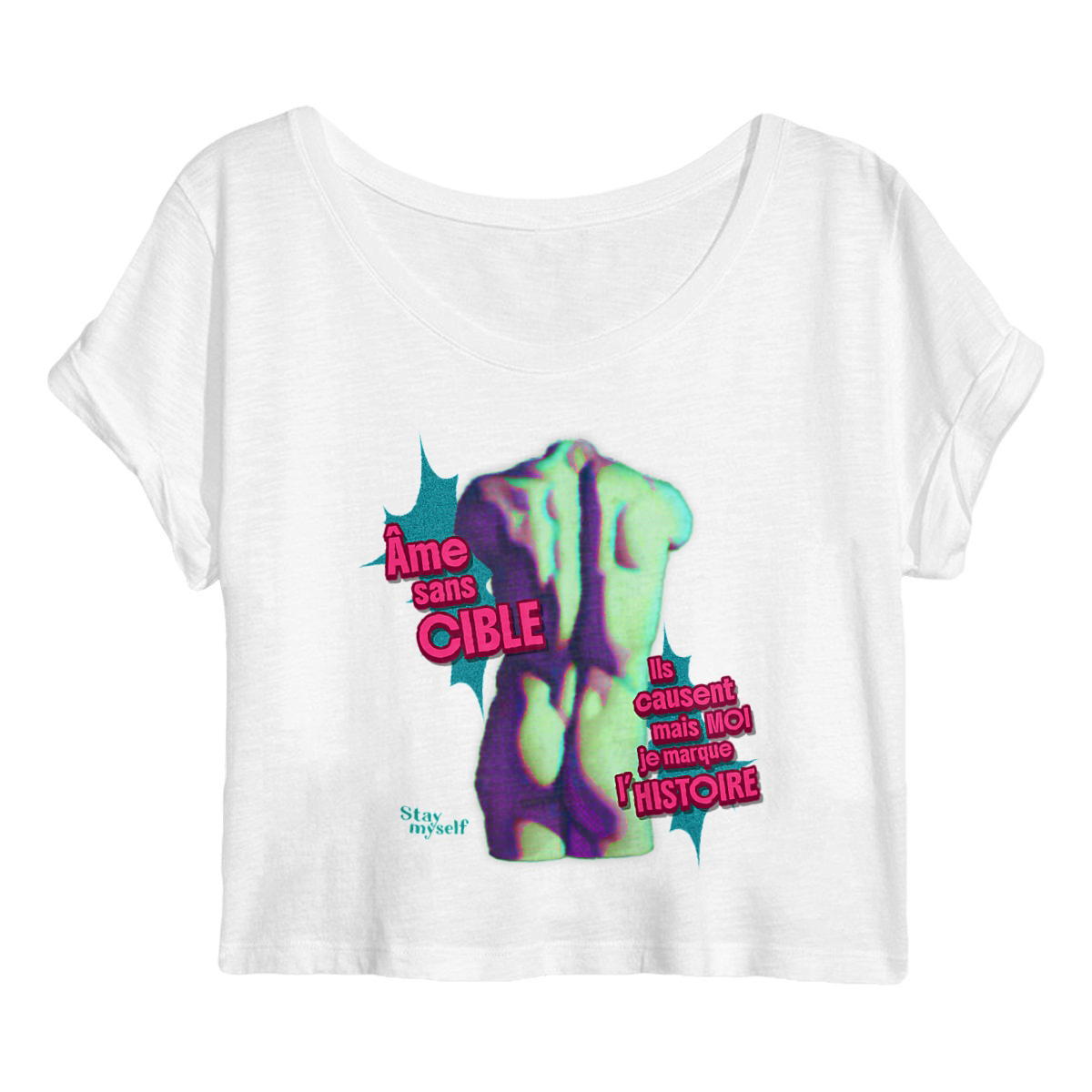 Image back Crop Top - STATUER no excuses - No cible