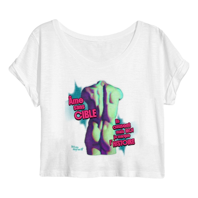 Image back Crop Top - STATUER no excuses - No cible