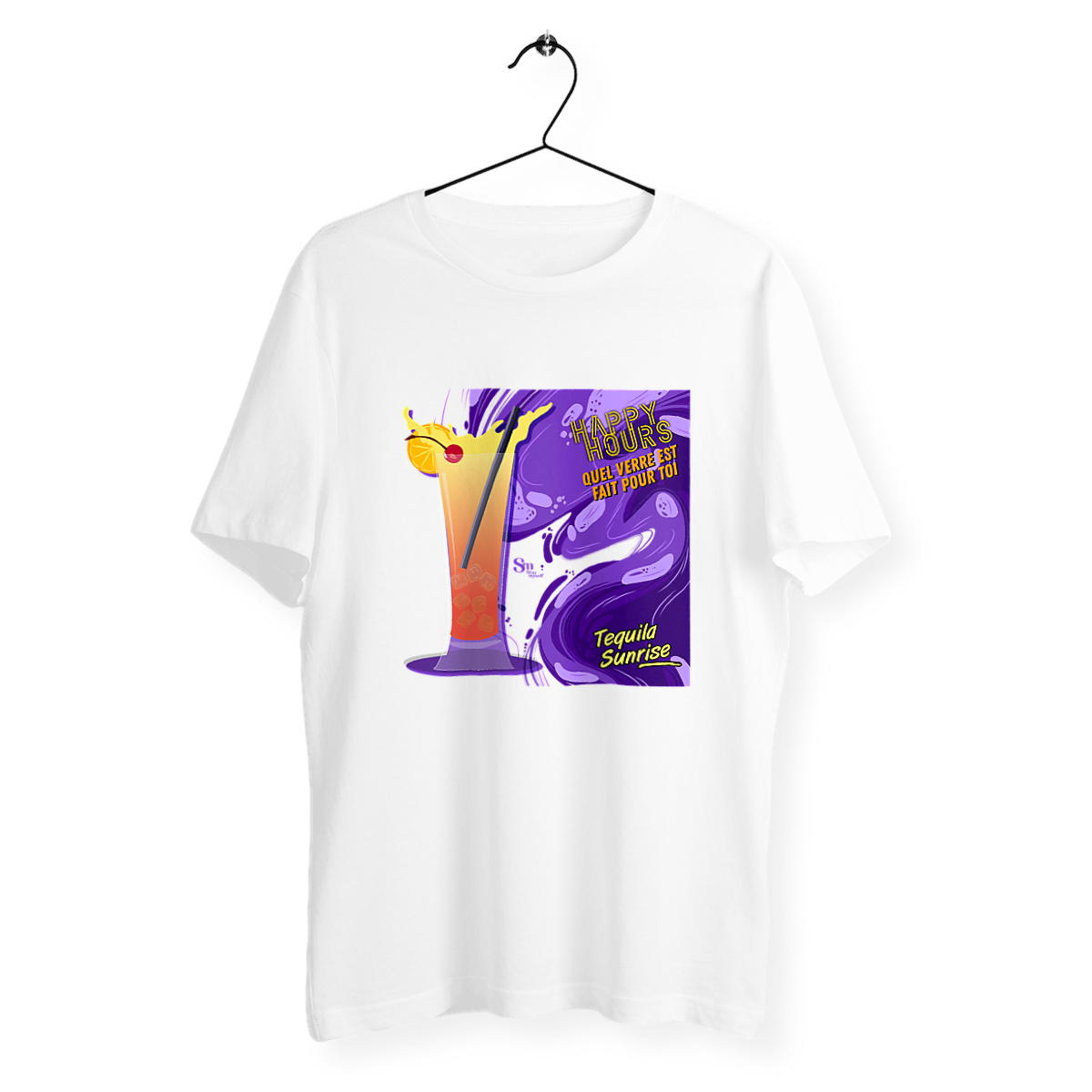 Image back T-shirt - Happy Hours - Tequila Sunrise