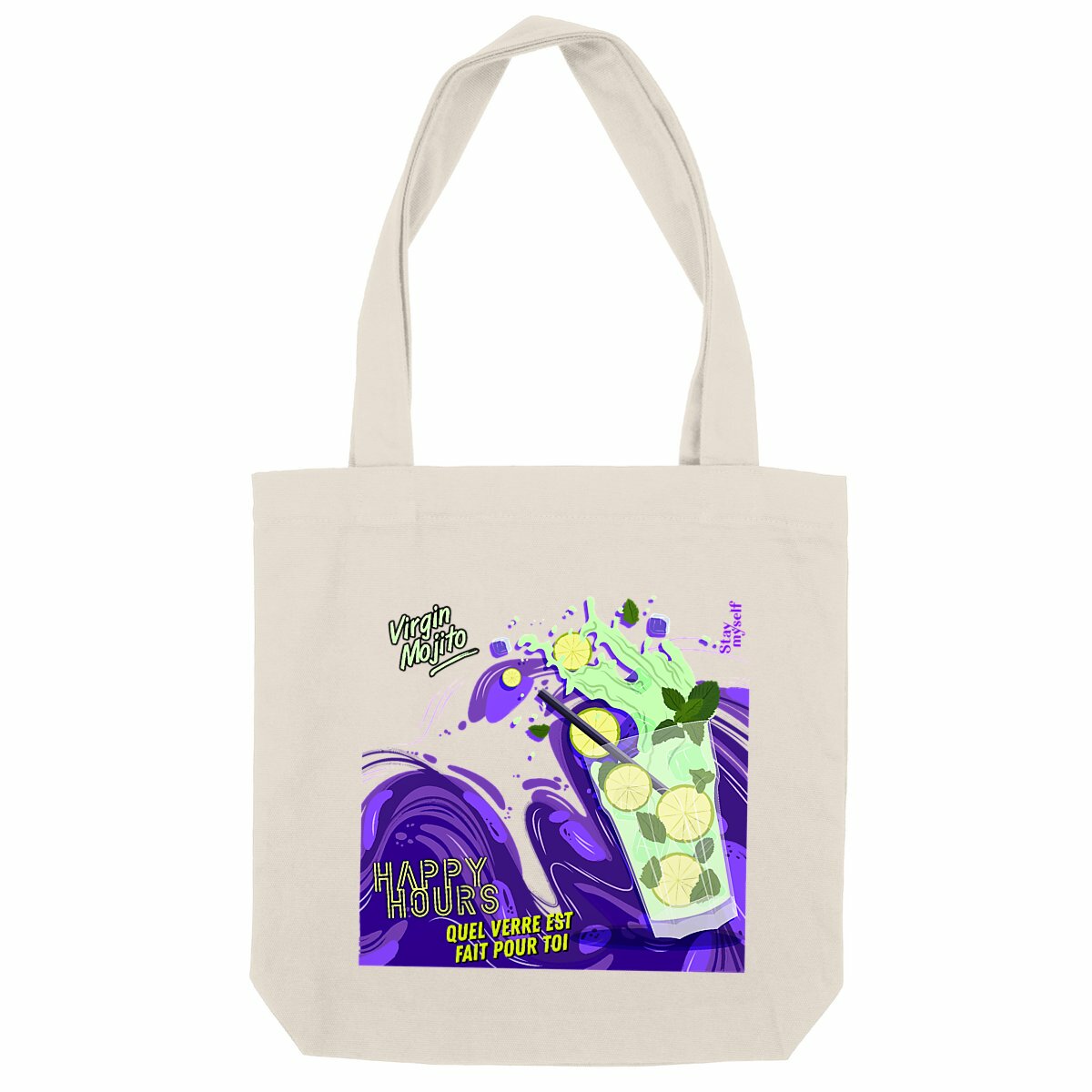 Image back Tote-bag - Happy Hours Mocktails - Virgin Mojito