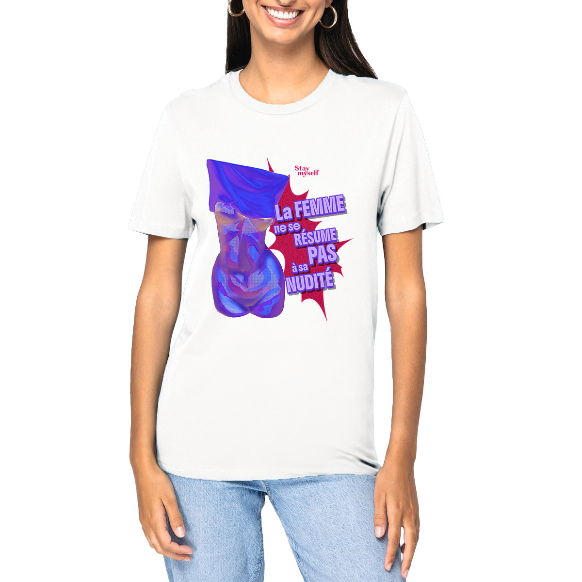 Image front T-shirt épais - STATUER no excuses - PWR