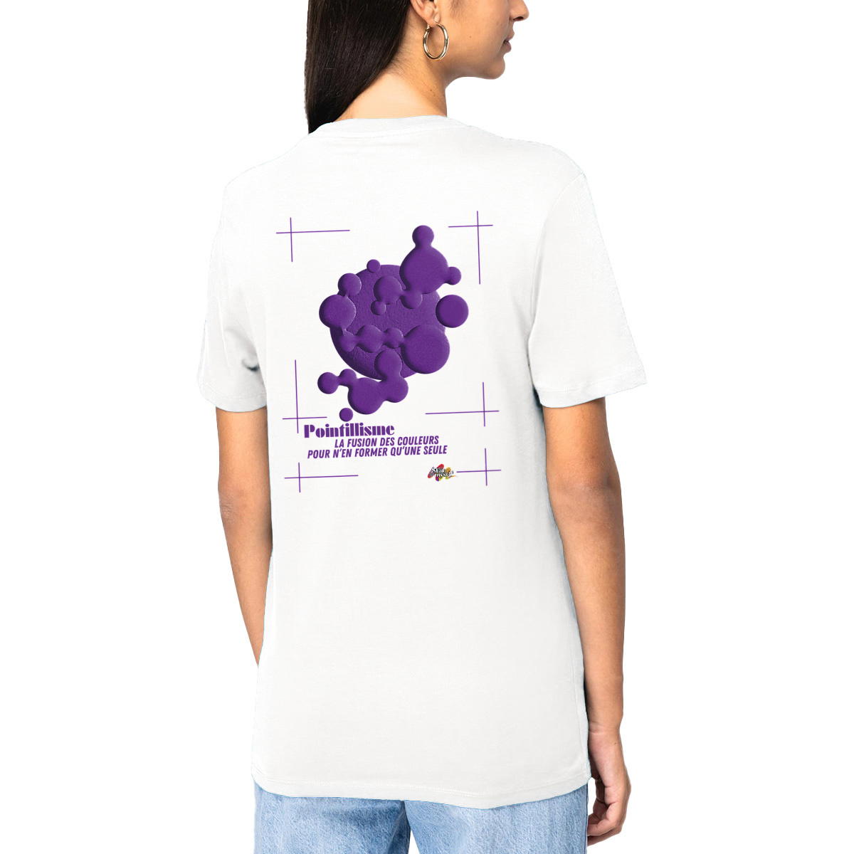 Image front T-shirt épais - Tableau 3D - Fusion Coloré