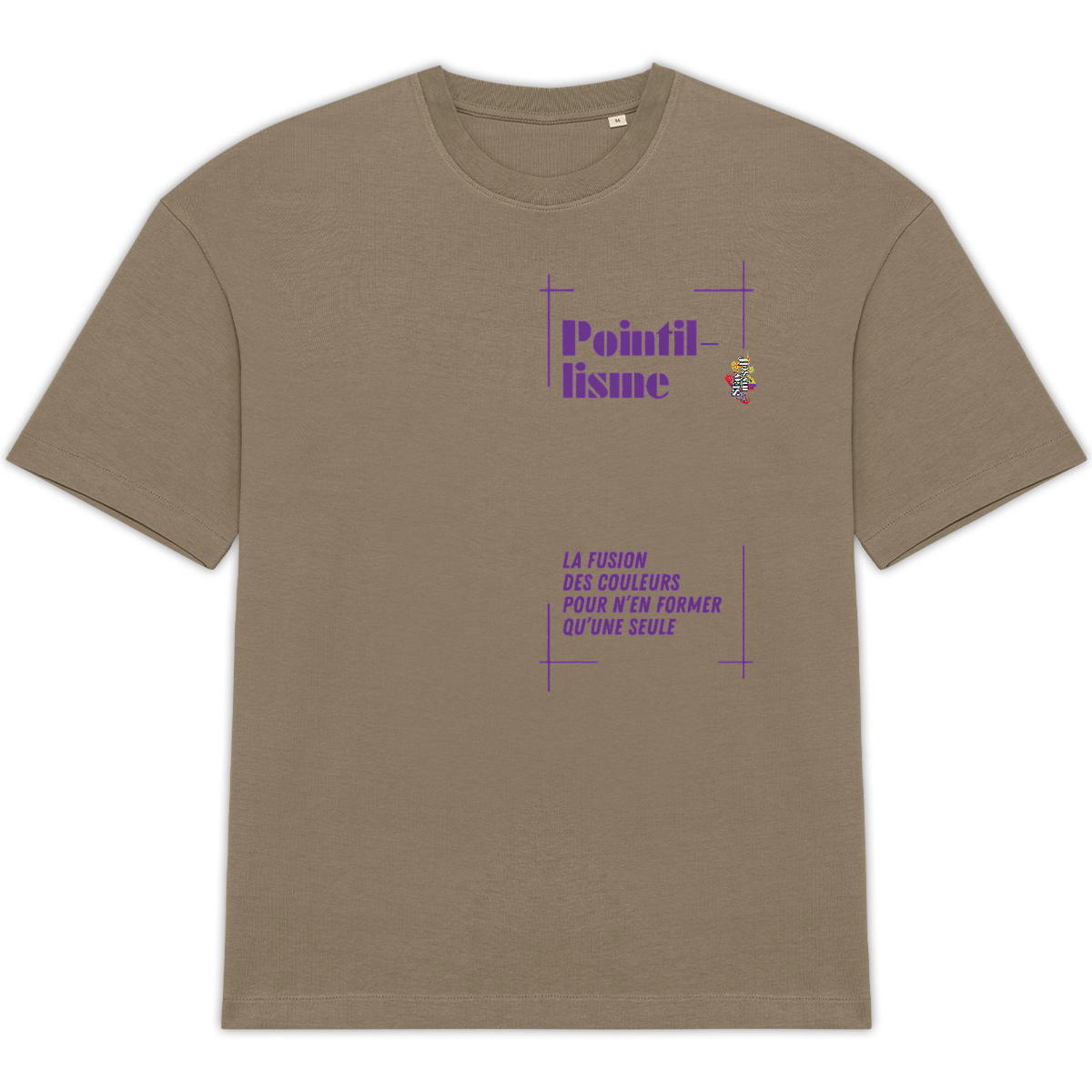 Image back T-shirt Oversize - Tableau 3D - Fusion Coloré