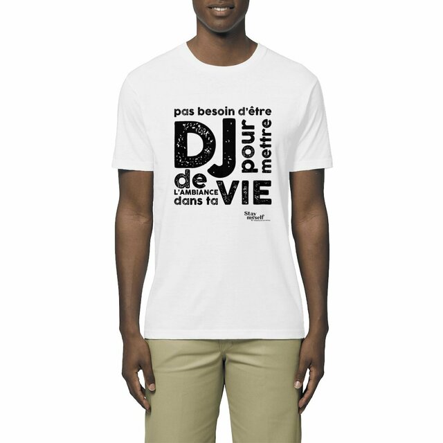 Image front T-shirt - DJ black