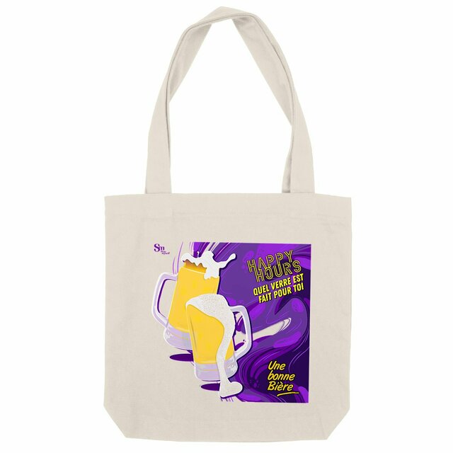 Image back Tote-bag - Happy Hours - Bière