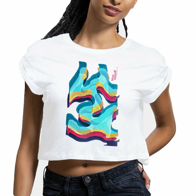 Image front Crop Top - Color Flow