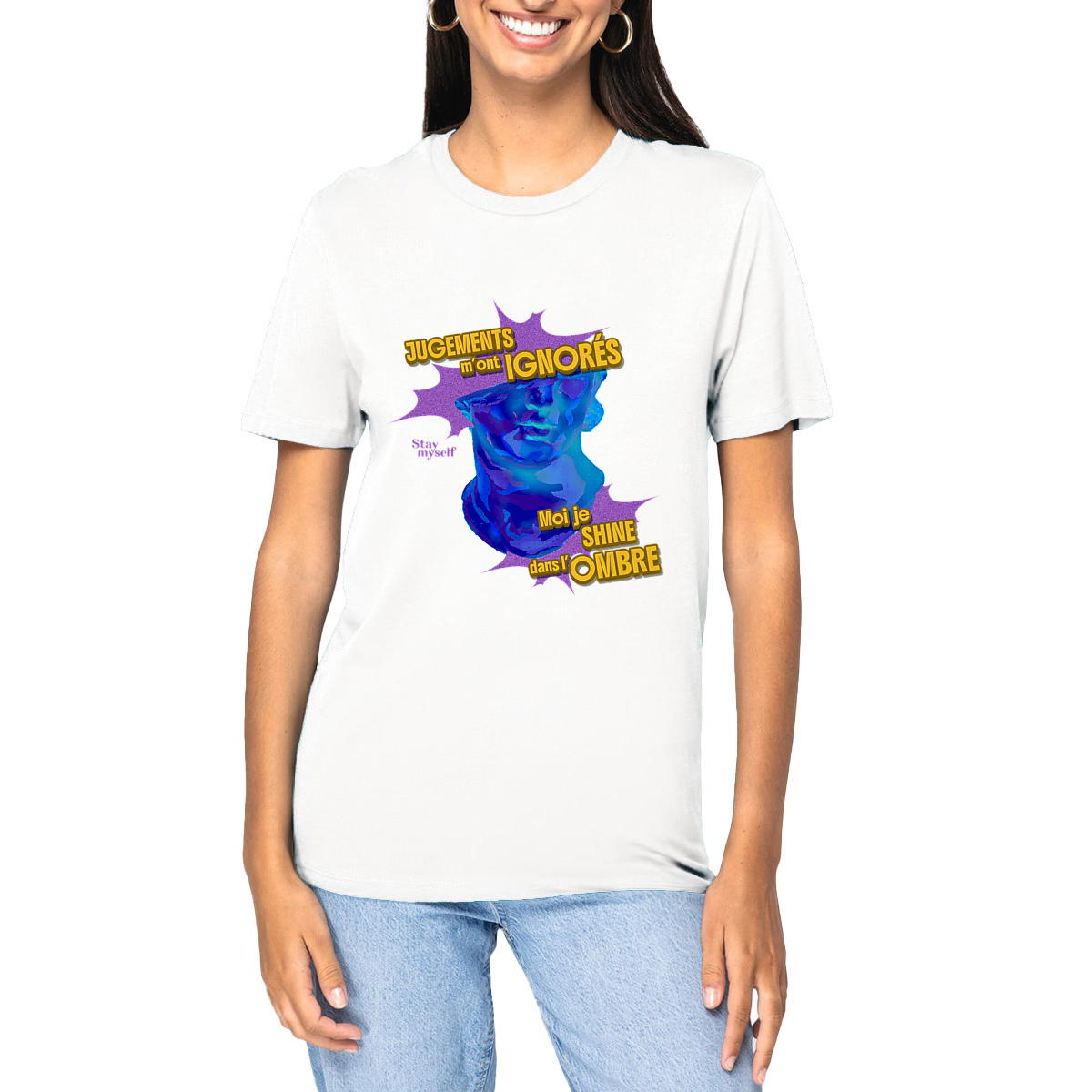 Image front T-shirt épais - STATUER no excuses - Shine Only