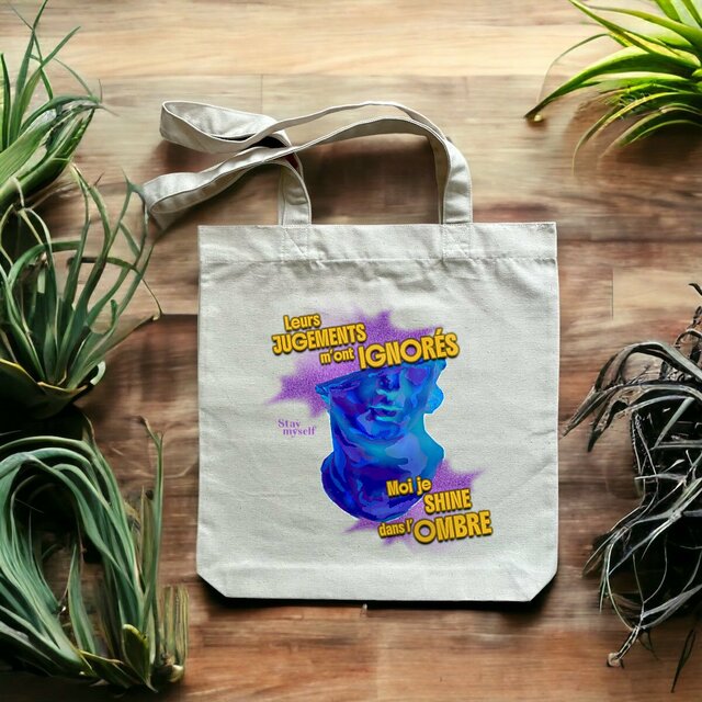 Image front Tote-bag - STATUER no excuses - Shine Only