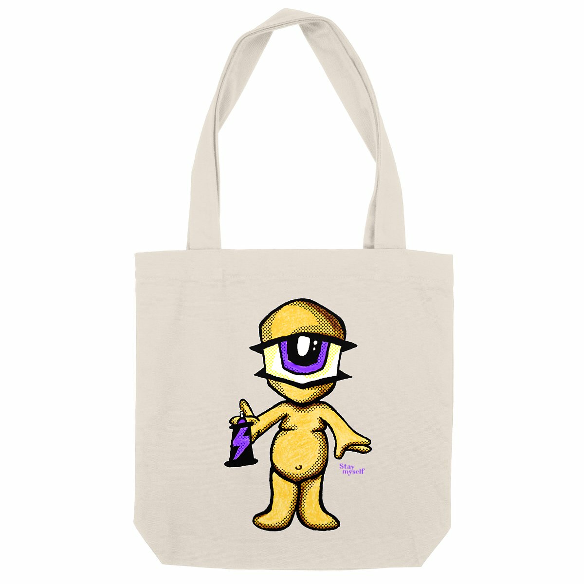 Image back Tote-bag - Cyclope yellow
