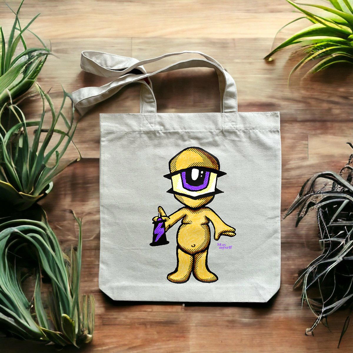 Image front Tote-bag - Cyclope yellow